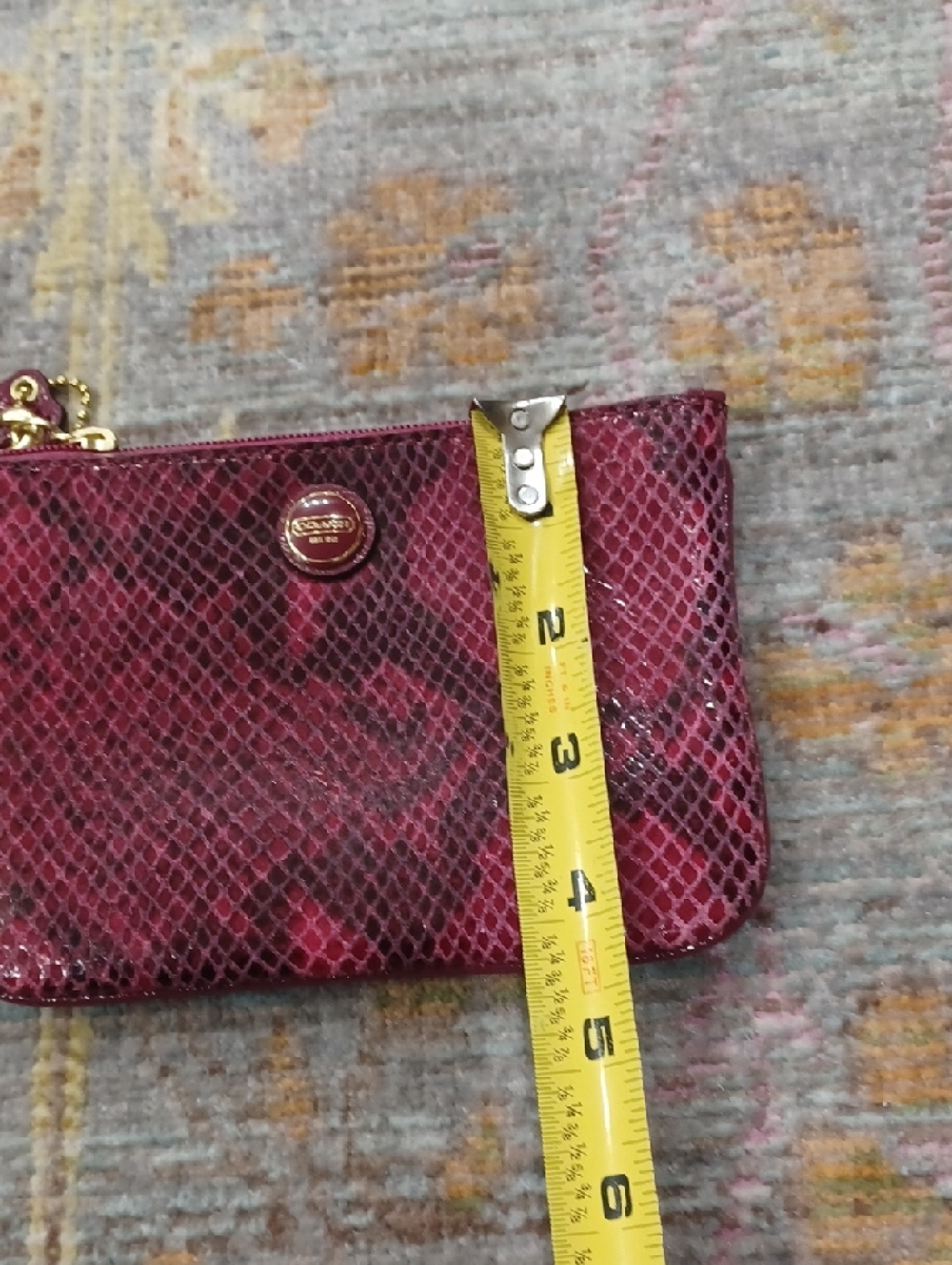 Coach Python Leather Wristlet - Picture 7 of 7
